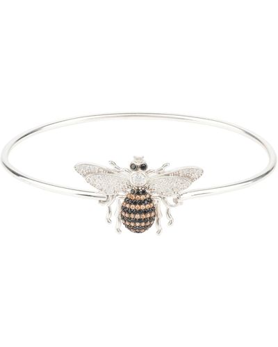LÁTELITA London Honey Bee Bangle Bracelet Silver - White