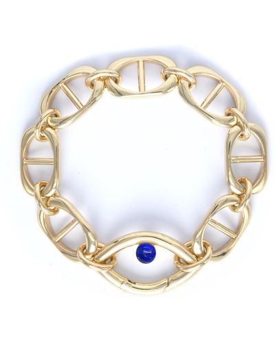 CAPSULE ELEVEN Chain Eye Bracelet Lapis Lazuli - Metallic