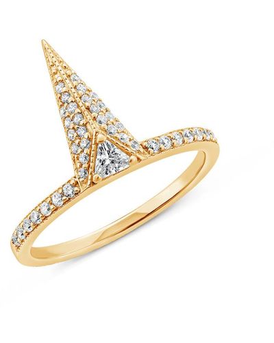 SALLY SKOUFIS Urge Ring With Made White Diamonds In - Metallic