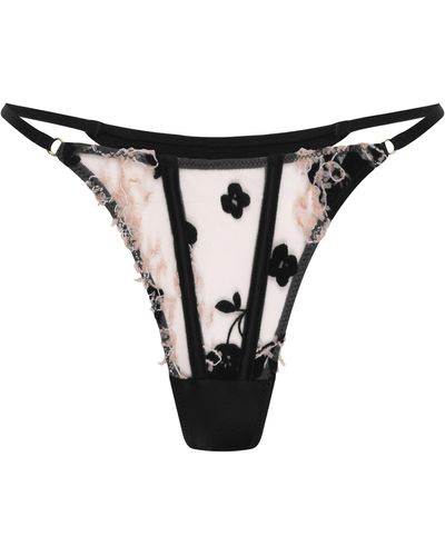 Wild Lovers Morticia Thong - Black