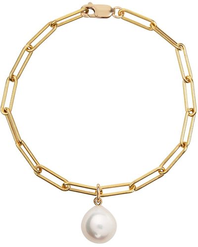 Ora Pearls Aetia Large Pearl Chain Bracelet - Metallic