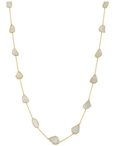 Trésor Organic Diamonds Slice Necklace In 18k Yellow Gold - White