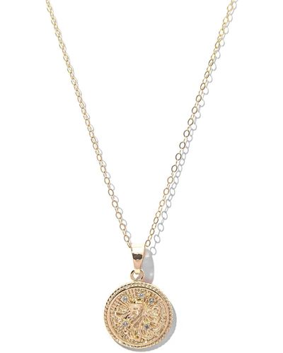 The Essential Jewels Virgo Zodiac Medallion Pendant Filled Necklace - Metallic