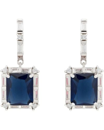 LÁTELITA London Tudor Silver Earring Sapphire - Blue