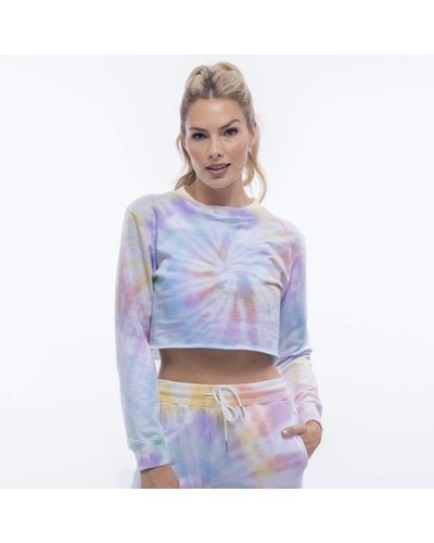Lezat Courtney Terry Cropped Pullover -sunny Days - Blue