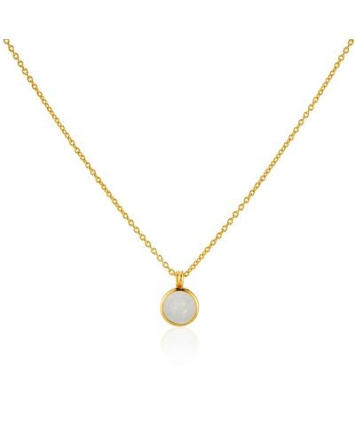 Auree Lulea Moonstone & Gold Vermeil Pendant Necklace - Metallic