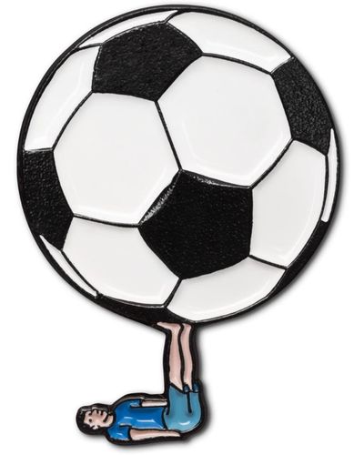 Make Heads Turn Enamel Pin Soccer Ball - Black
