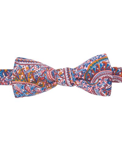 LE COLONEL Liberty Tropical Prince Bow Tie - Blue