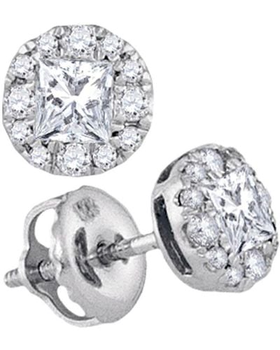 Cosanuova Princess Diamond Stud Earrings In 14k Gold - Metallic