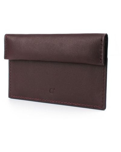 godi. Handmade Compact Leather Coin And Card Holder - Brown