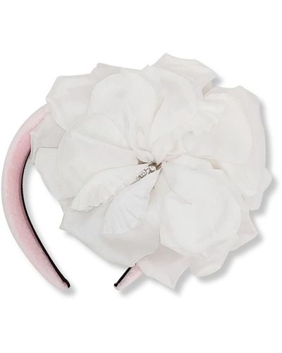 Julia Clancey Flora Pink Band - White