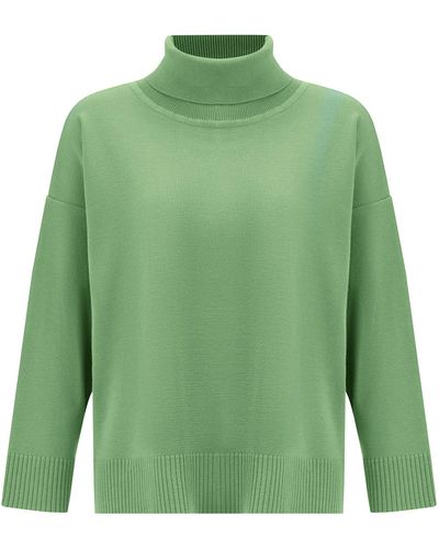 Peraluna Wide Roll Neck Knitwear Pullover - Green