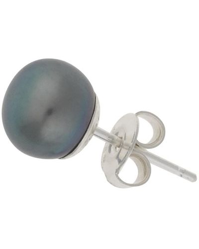 Dower & Hall 8mm Peacock Timeless Freshwater Pearl Stud - Black