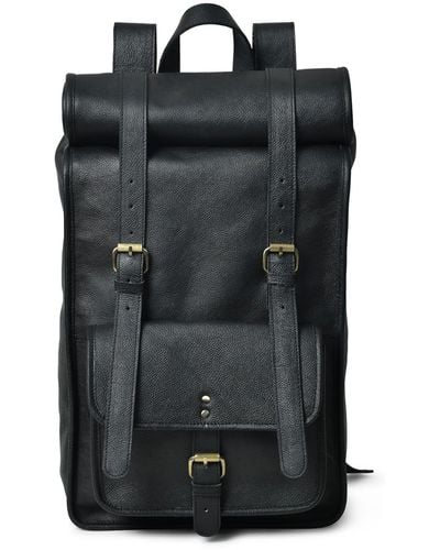 Dötch Leather Duvall Rolltop Backpack - Black