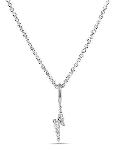 Zohreh V. Jewellery White Sapphire Lightning Bolt Pendant Sterling - Metallic