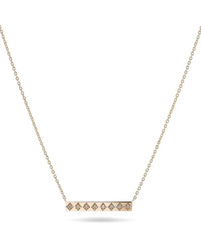 Zohreh V. Jewellery Diamond Bar Necklace 9k - Metallic