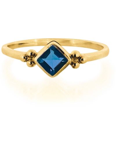 Charlotte's Web Jewellery Divinity Princess Vermeil Ring - Blue