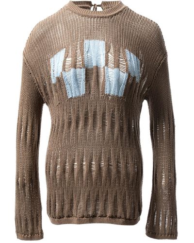 Fully Fashioning Vieda Floating Knit Jumper - Brown