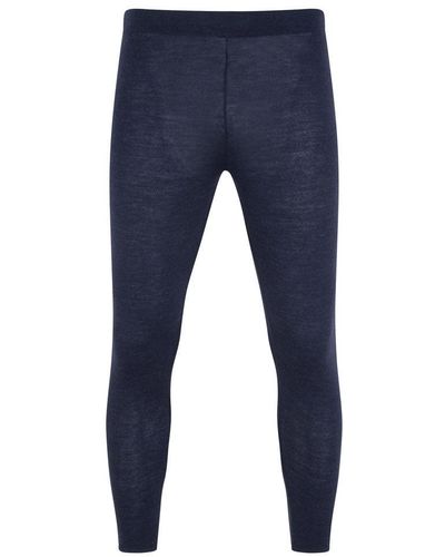 Paul James Knitwear S Midweight Merino Activewear Athena Thermal leggings - Blue