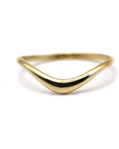 VicStoneNYC Fine Jewelry Soft Curve Yellow Ring - Metallic