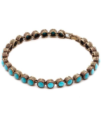 Ebru Jewelry Turquoise Tennis Bracelet - Blue