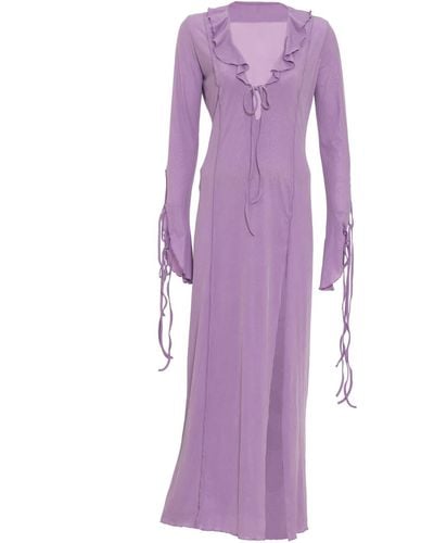 Fickle Hearts Nellie Long Beach Dress In Lavander - Purple