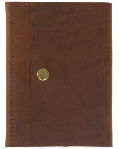 VIDA VIDA Luxe Tan Leather Passport Holder - Brown