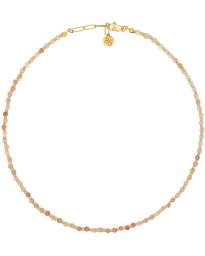 Bonjouk Studio Giselle Pink Opal Necklace - Metallic