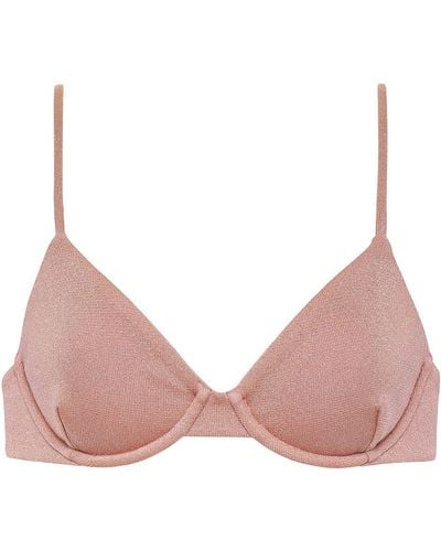 Montce Prima Pink Sparkle Dainty Bikini Top