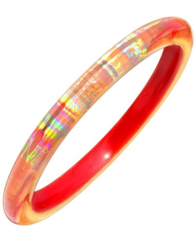 Gold & Honey Iridescent Bangle In - Red