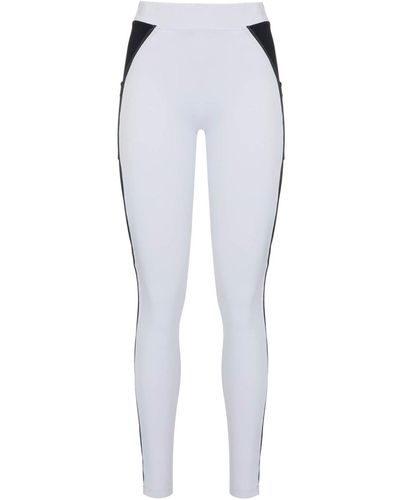 Balletto Athleisure Couture Tech Bio Attivo Due Colori legging Bianco/black Nero - White