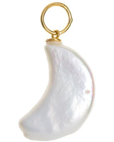 freya rose Moon Pearl Charm - White