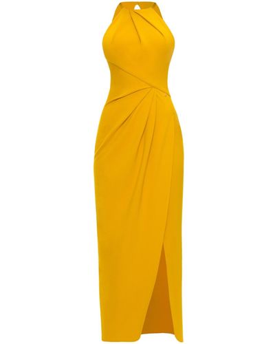 Angelika Jozefczyk Draped Dress Sofia Yellow