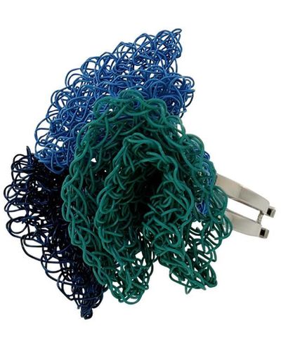 Lavish by Tricia Milaneze Ocean Blue Mix Reef Trio Handmade Crochet Ring