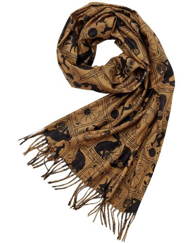 Fable England Tarot Tales Heavyweight Scarf - Brown