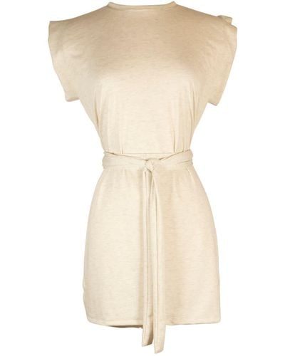 Jennafer Grace Almond Tunic With Tie - Natural