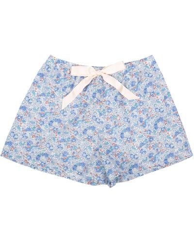 LE COLONEL Liberty Claire Aude Pyjama Shorts - Blue