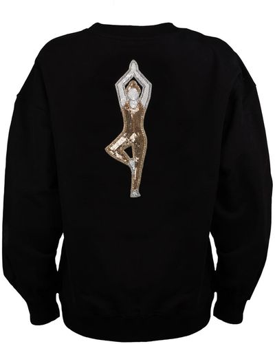 Laines London Embellished Yoga Sweatshirt - Black
