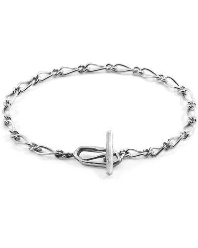 Anchor and Crew Arabella Twist Chain T-bar Bracelet - Metallic