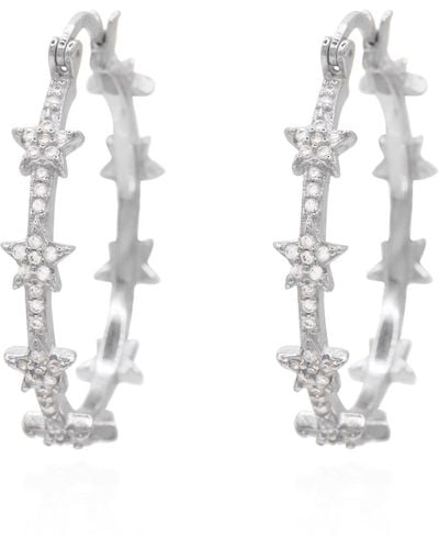 Luna Charles Aneira Star Hoop Earrings - Metallic