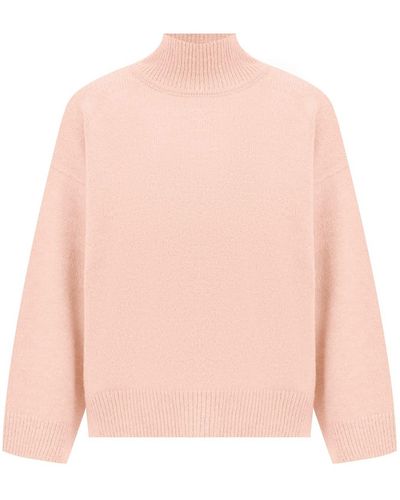 Peraluna Macumba Funnel Neck Wide Sleeve Pullover - Pink