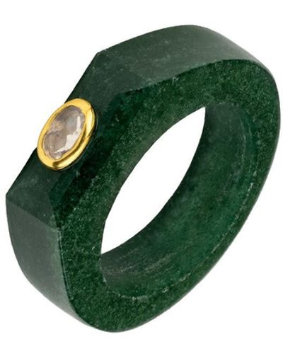 Lavani Jewels Aventurine Blackberry Ring Medium Size - Green