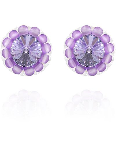 Saule Label Cleo Earrings In Iris - Purple