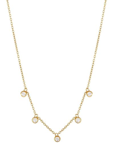 Lily Flo Jewellery Stardust 5 Diamond Dangle Necklace - Metallic