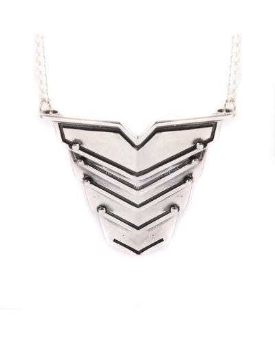 Lee Renee Romeo Necklace Silver - White