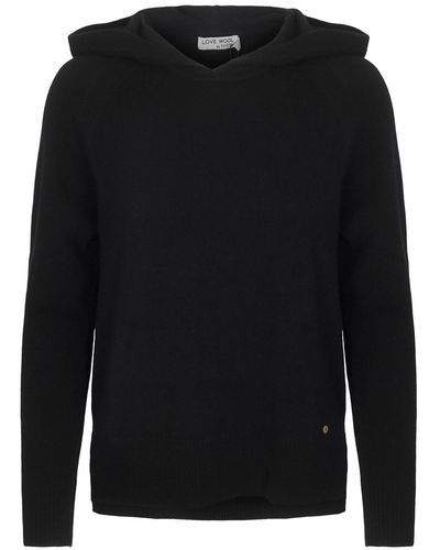 tirillm "ida" Cashmere Hooded Pullover - Black