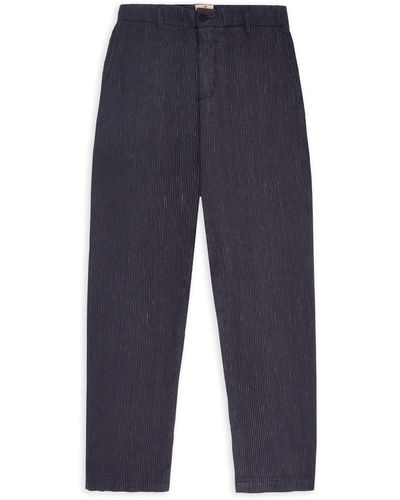 Burrows and Hare Linen Trouser - Blue