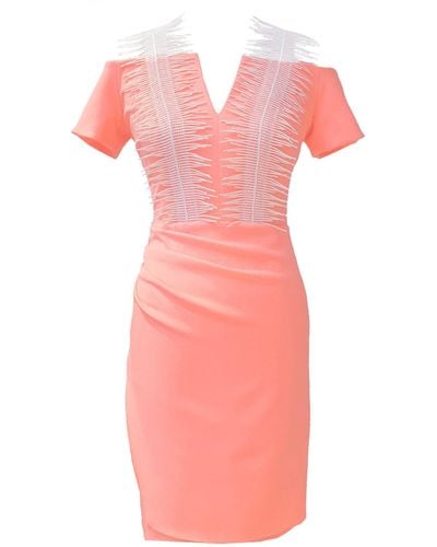 Mellaris / Neutrals Agnes Bright Apricot Dress - Pink