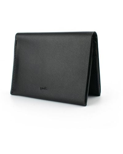 godi. Handmade Bifold Leather Wallet - Black