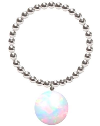 Ora Pearls Silver Orb Ring Opal - Metallic